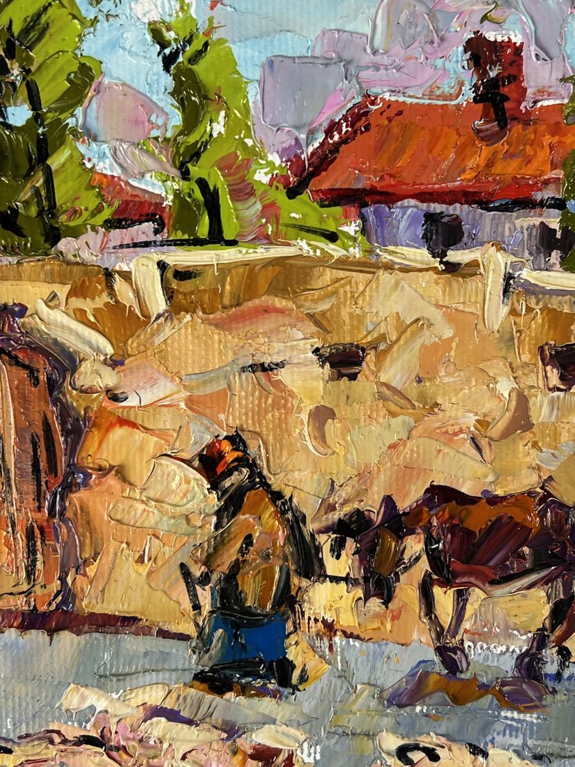 Oil painting Returning home to the village Oleksiy Ivanyuk - 7