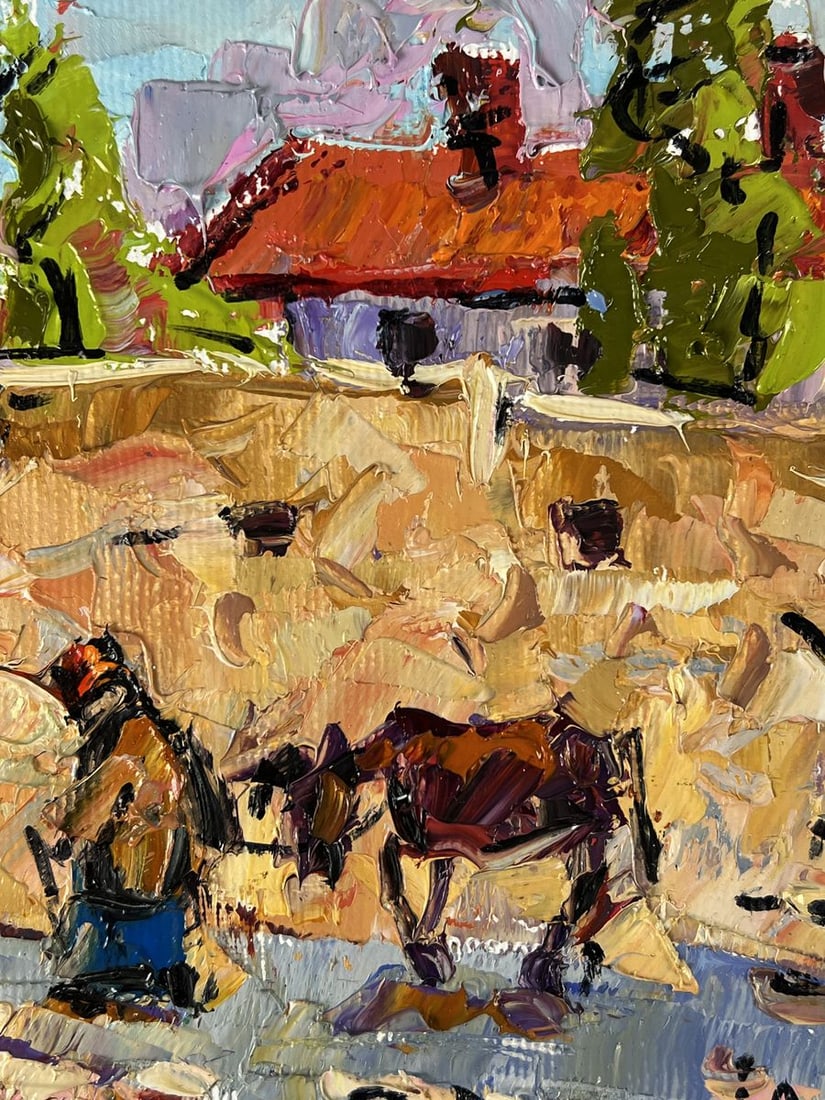 Oil painting Returning home to the village Oleksiy Ivanyuk - 9