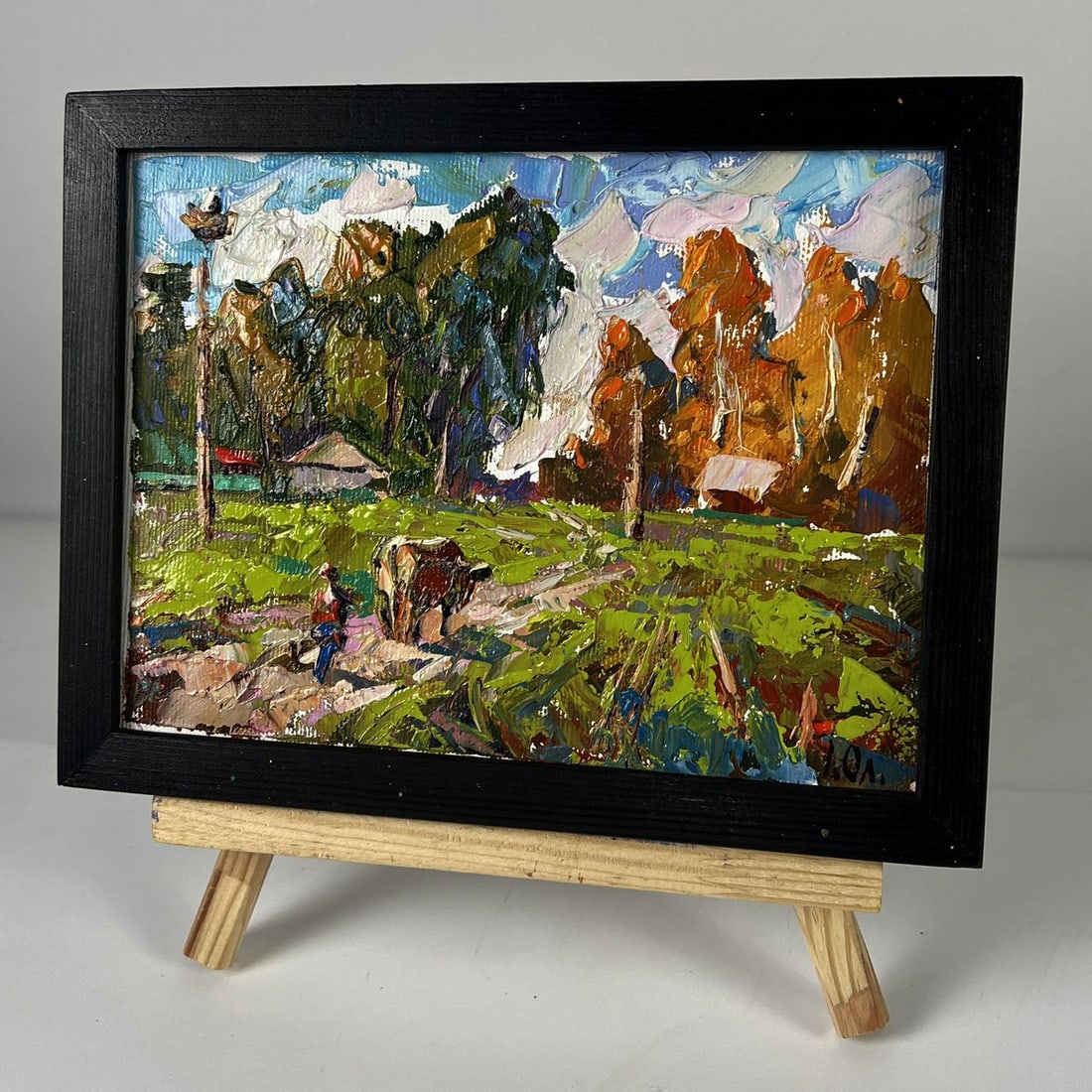 Oil painting Quiet village days Oleksiy Ivanyuk - 2