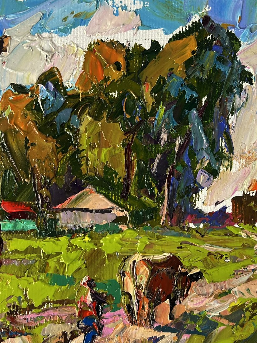 Oil painting Quiet village days Oleksiy Ivanyuk - 4