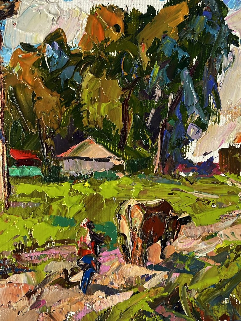 Oil painting Quiet village days Oleksiy Ivanyuk - 5