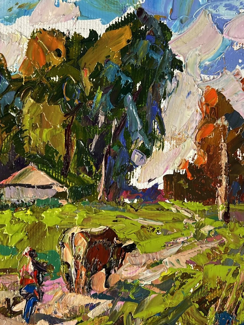 Oil painting Quiet village days Oleksiy Ivanyuk - 6