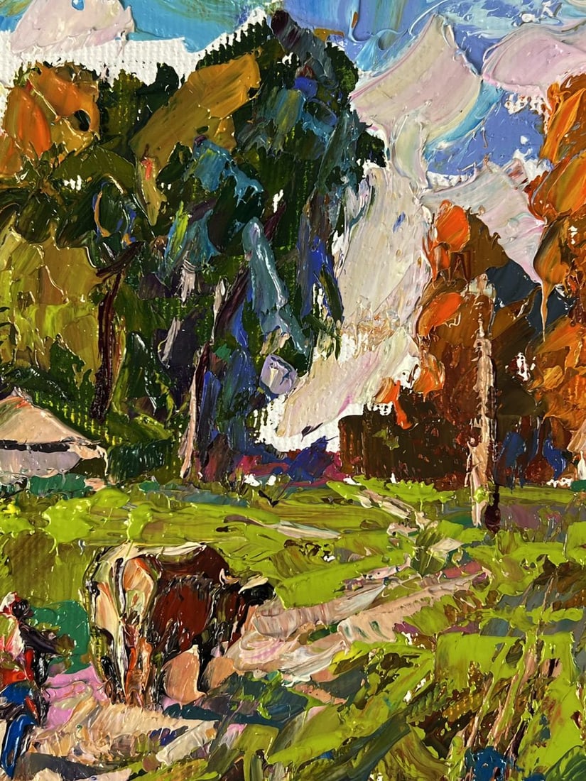 Oil painting Quiet village days Oleksiy Ivanyuk - 7
