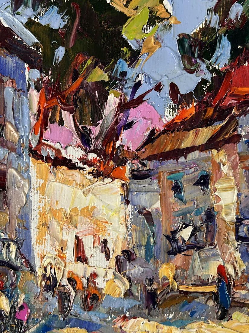 Oil painting Road in the Middle of the City Oleksiy Ivanyuk - 4