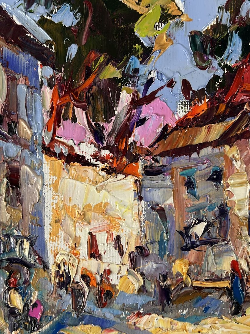 Oil painting Road in the Middle of the City Oleksiy Ivanyuk - 5