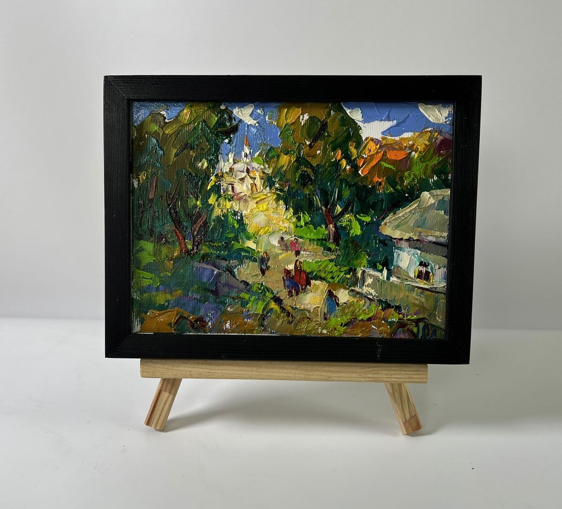 Oil painting Feast day in village Oleksiy Ivanyuk: NoAAA5897*** ABOUT THIS PAINTING **** TITLE: "Feast day in village"* ARTISTS: Oleksiy Ivanyuk* SIZE: 15x20 cm/5.90x7.87 inches'* MEDIUM: oil, canvas* HAND PAINTED: Original painting from our collectio
