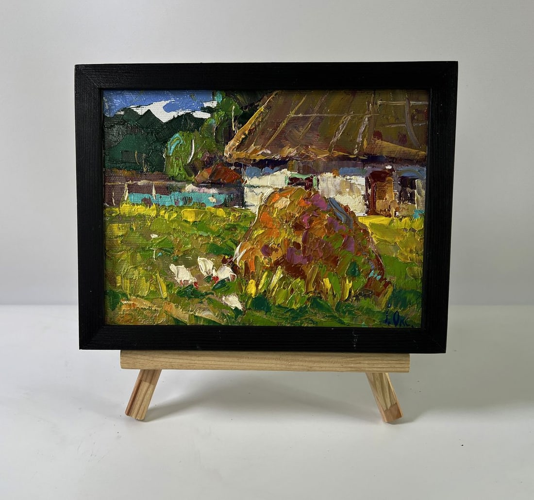 Oil painting Village courtyard Oksana Ivanyuk: NoAAA5902*** ABOUT THIS PAINTING **** TITLE: "Village courtyard"* ARTISTS: Oksana Ivanyuk* SIZE: 15x20 cm/5.90x7.87 inches'* MEDIUM: oil, canvas* HAND PAINTED: Original painting from our collection*