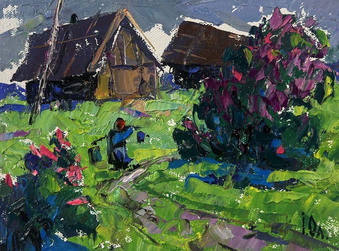 Oil painting Cool evening with the smell of grass Oleksiy Ivanyuk - 3