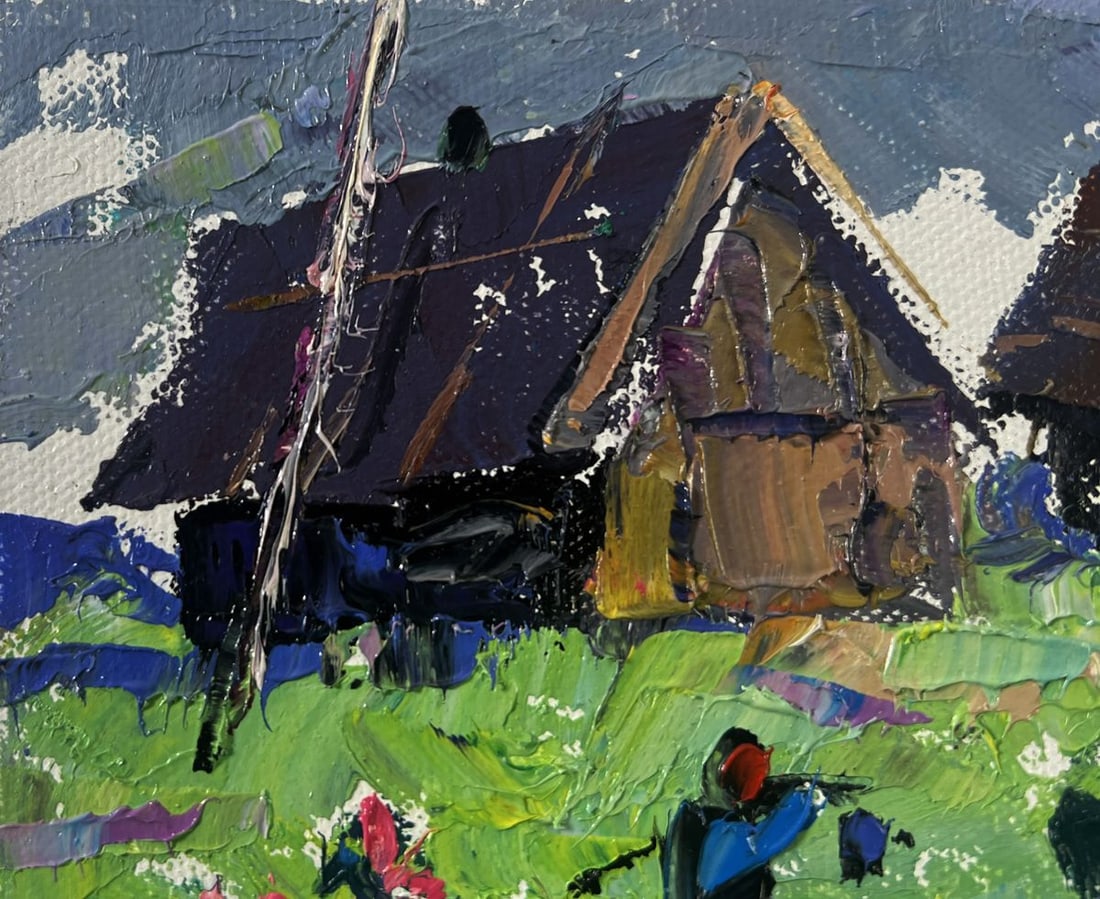 Oil painting Cool evening with the smell of grass Oleksiy Ivanyuk - 4