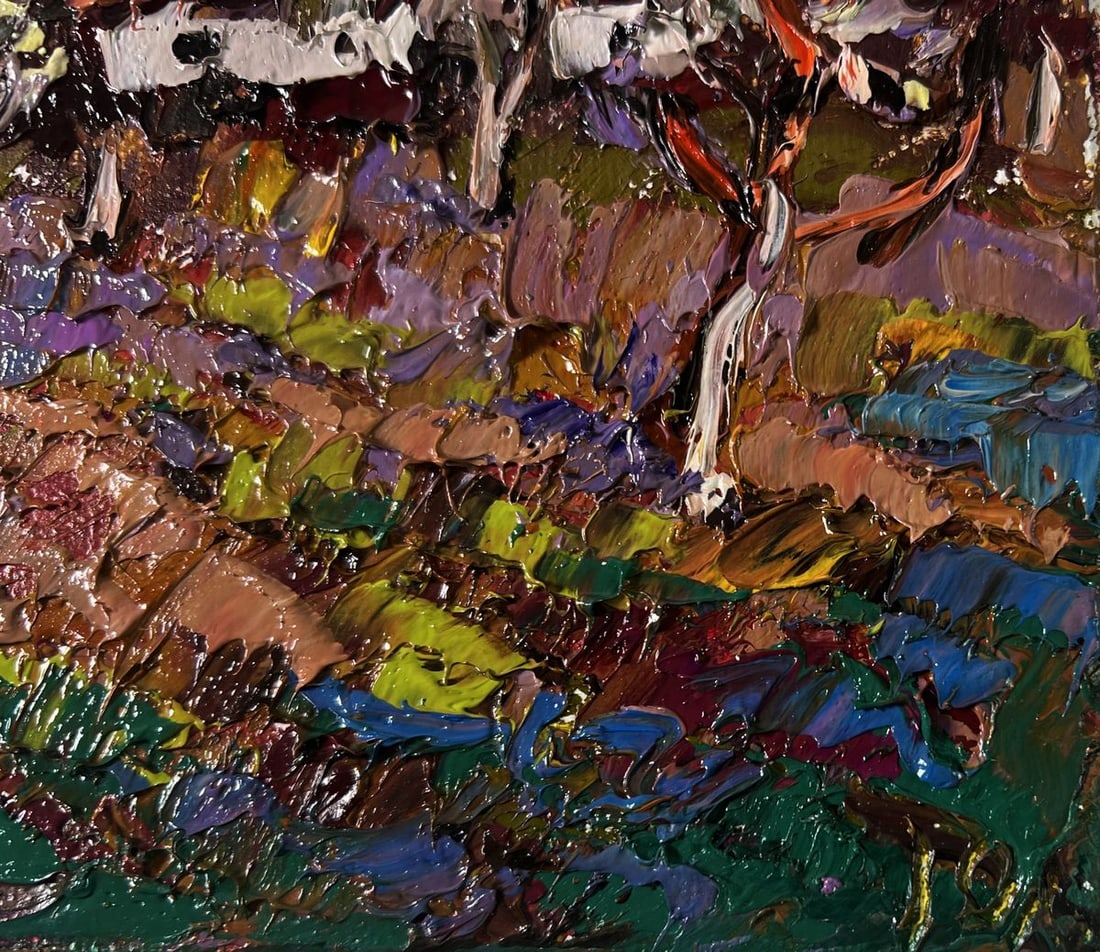 Oil painting Gardens in bloom spring is unfolding Oleksiy Ivanyuk - 5
