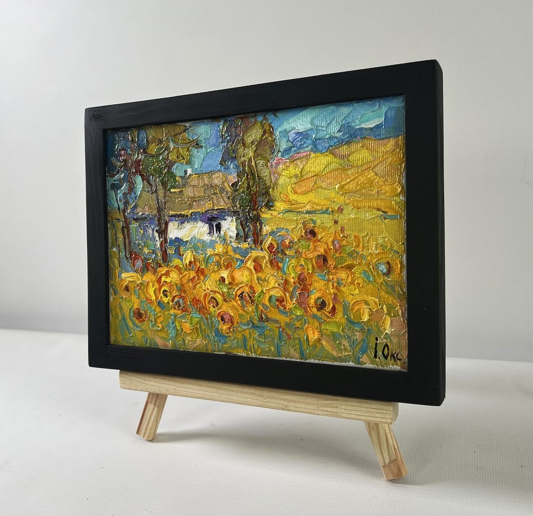 Oil painting Lush sunny fields Oksana Kalenyuk - 2