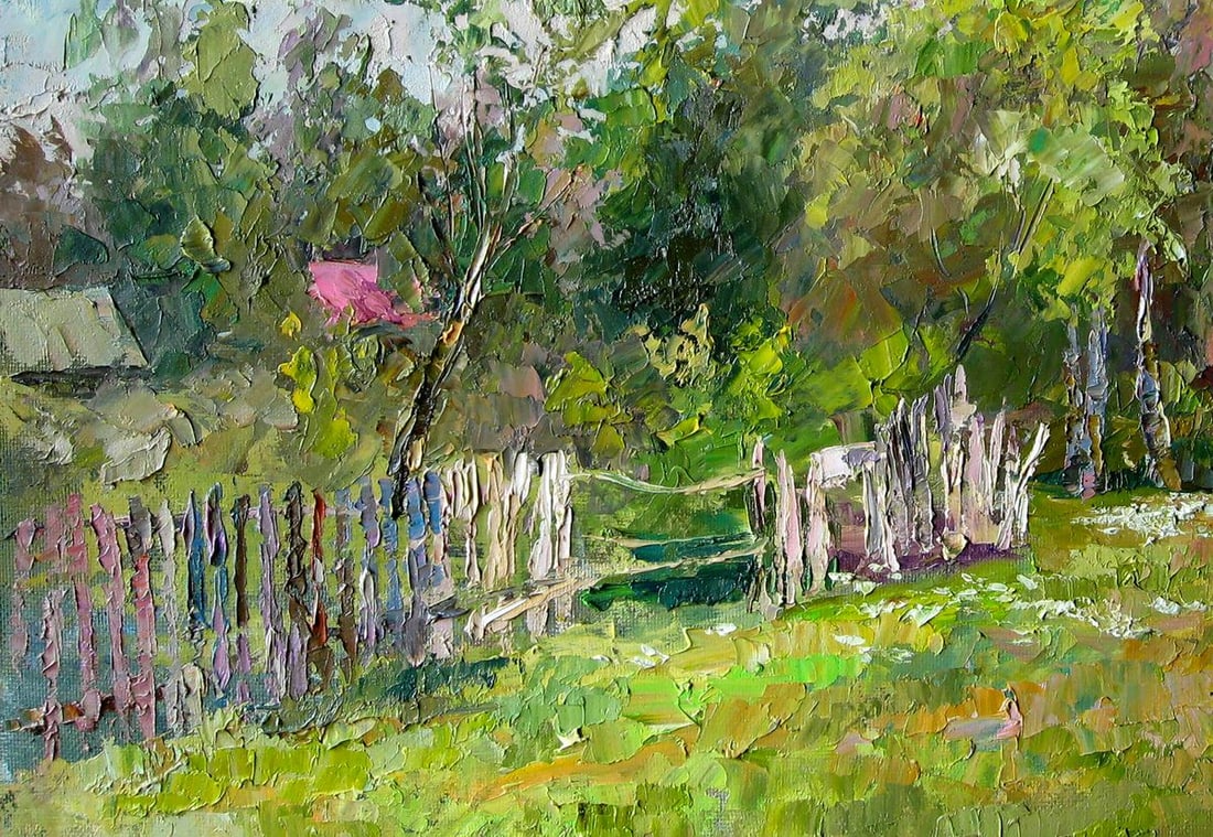 Oil painting On the outskirts Boris Serdyuk - 6