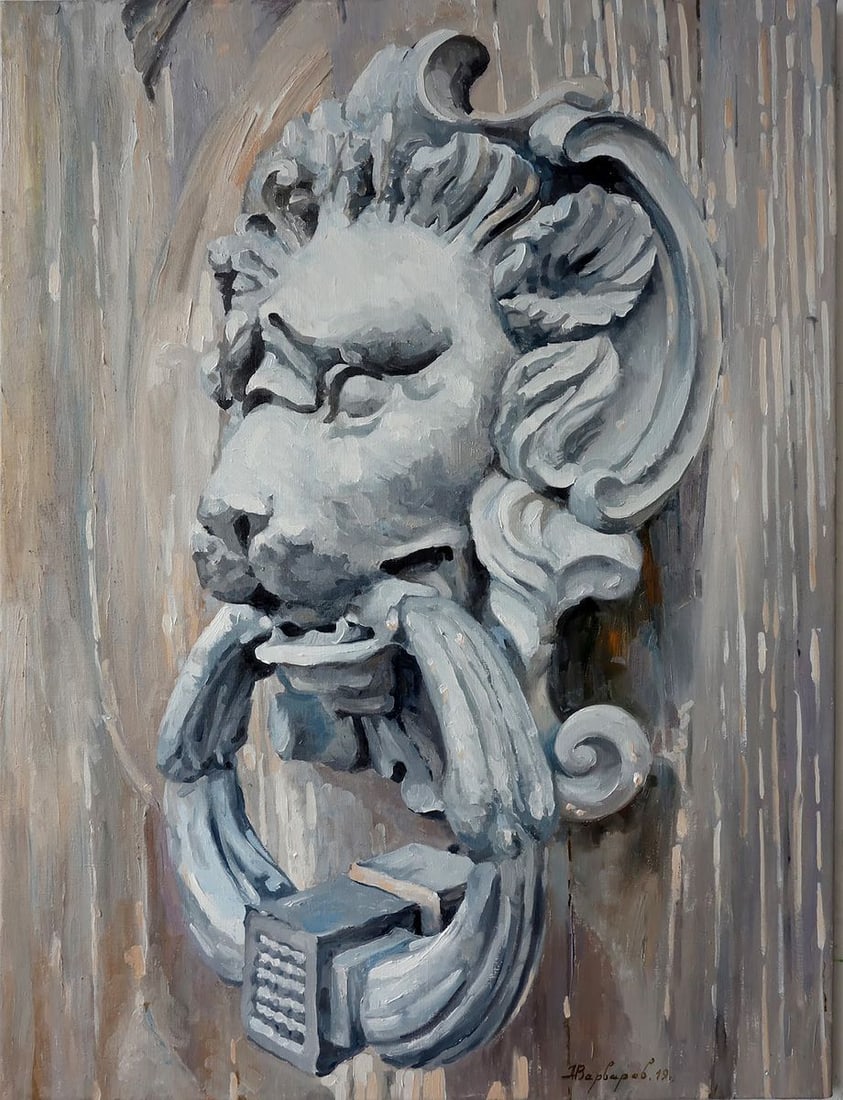 Oil painting Knock - you will open Varvarov Anatoly Viktorovich: NoVarv 161 *** ABOUT THIS PAINTING *** * TITLE: "Knock - you will open" * ARTISTS: Varvarov Anatoly Viktorovich * SIZE: 100x75 cm/'39.37x29.52 inches' * MEDIUM: oil, canvas * HAND PAINTED: Original