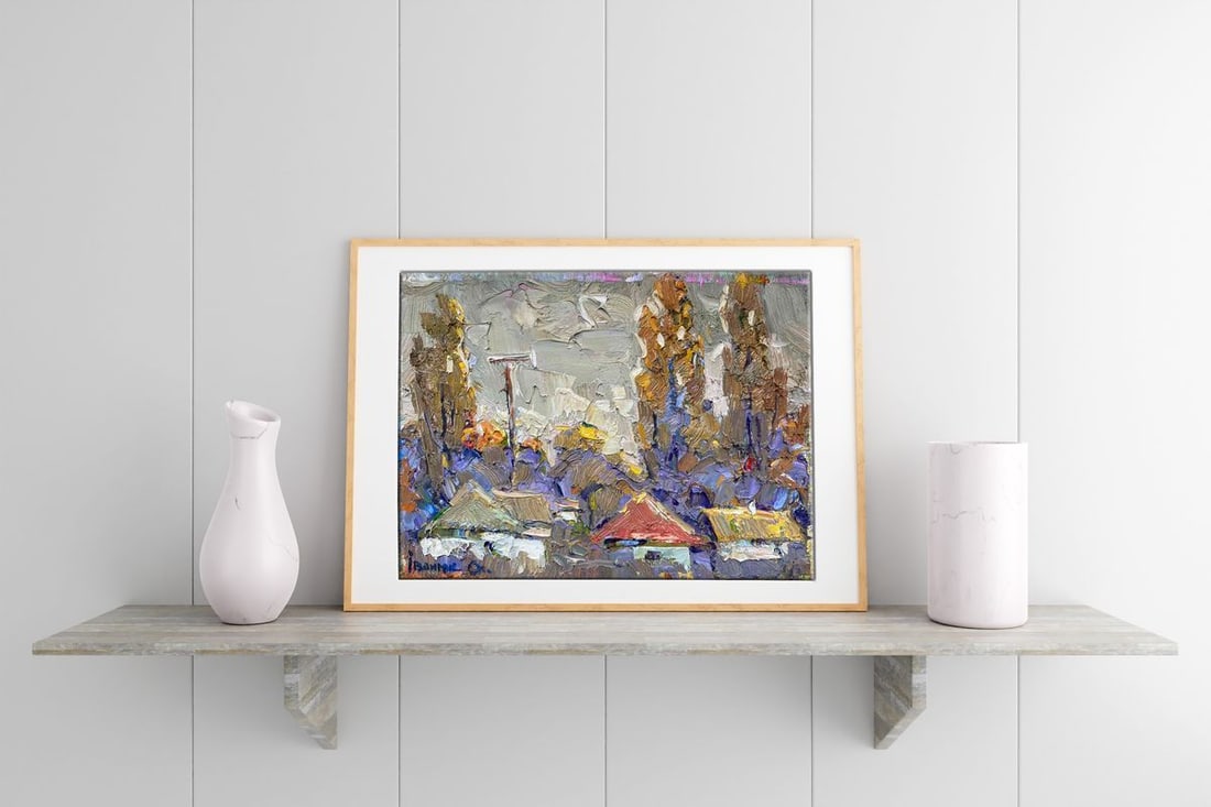 Oil painting Autumn poplars Alex Kalenyuk - 3