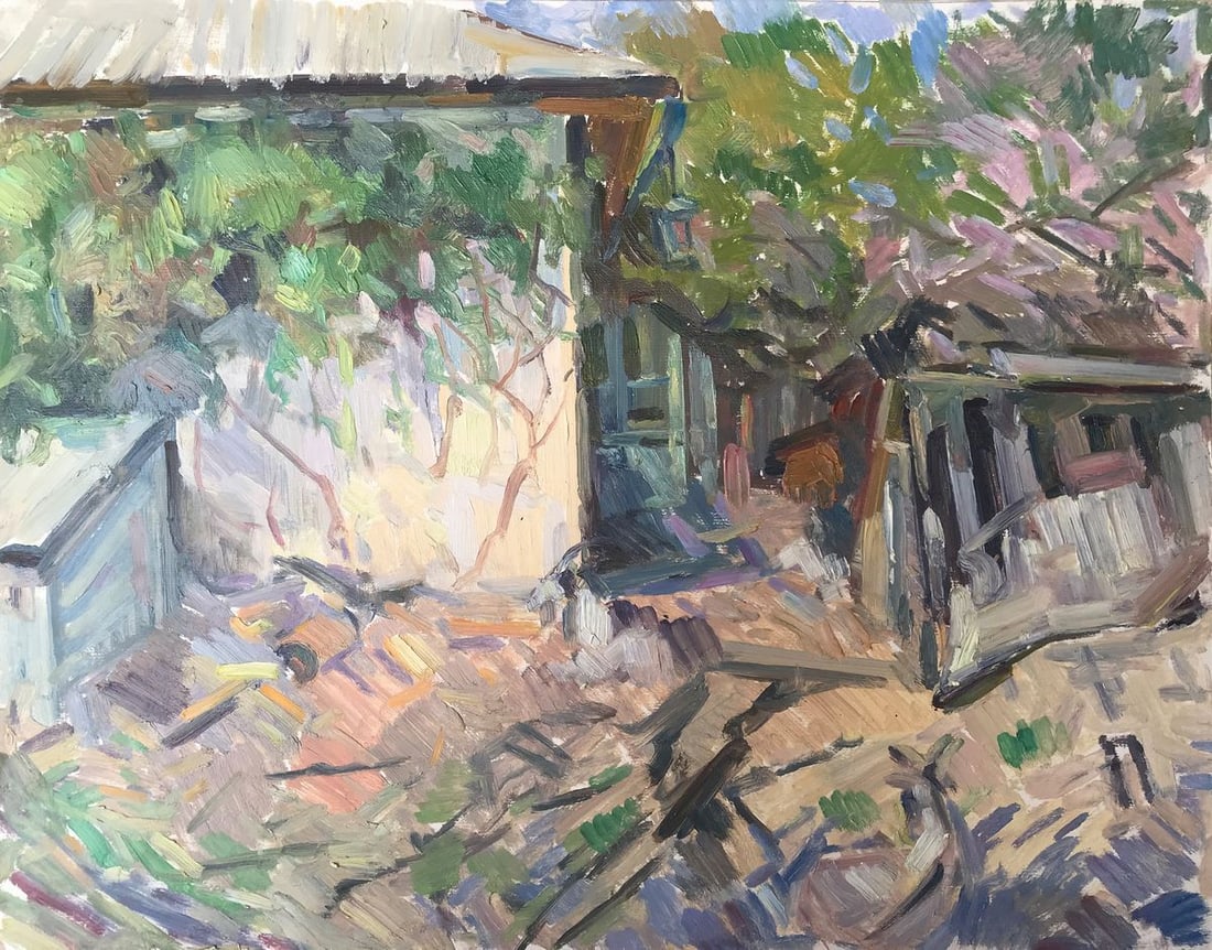 Oil painting Native home Peter Tovpev (1 of 11)