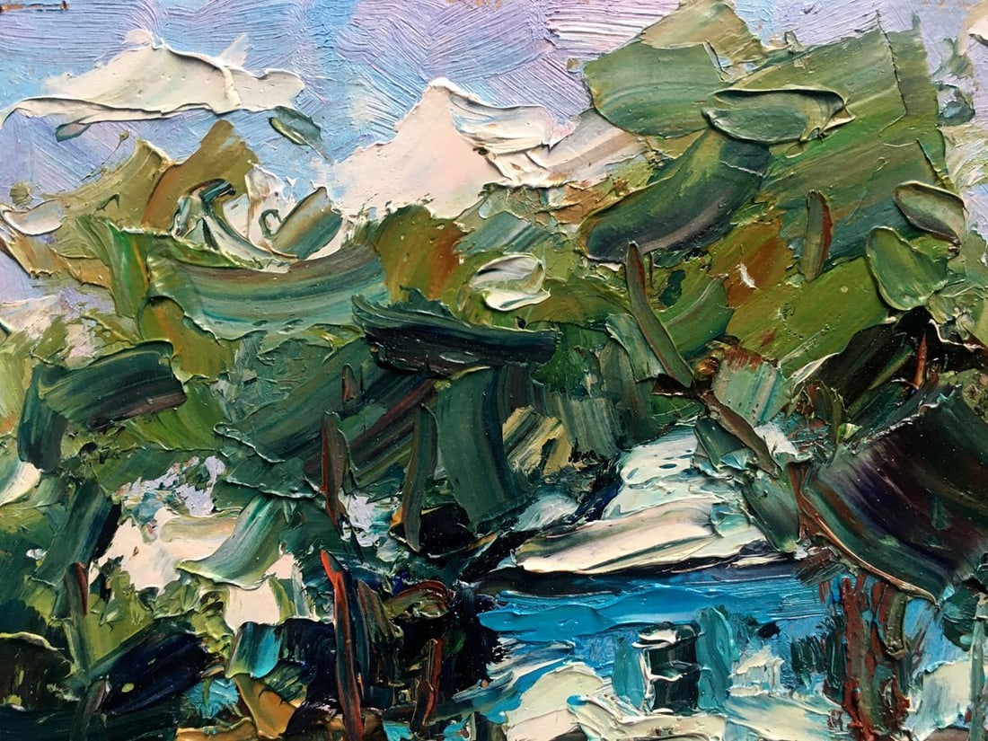 Oil painting Near the house Alexander Nikolaevich Cherednichenko - 9