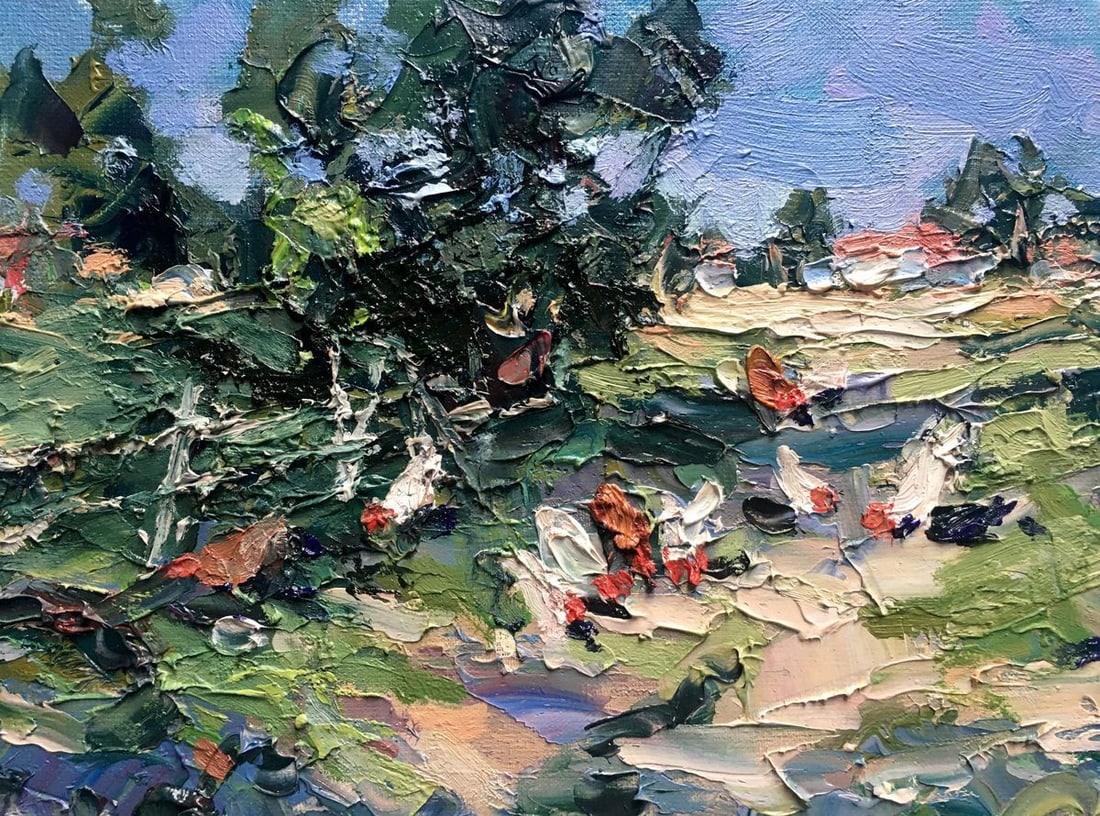 Oil painting Village street Alexander Nikolaevich Cherednichenko - 4