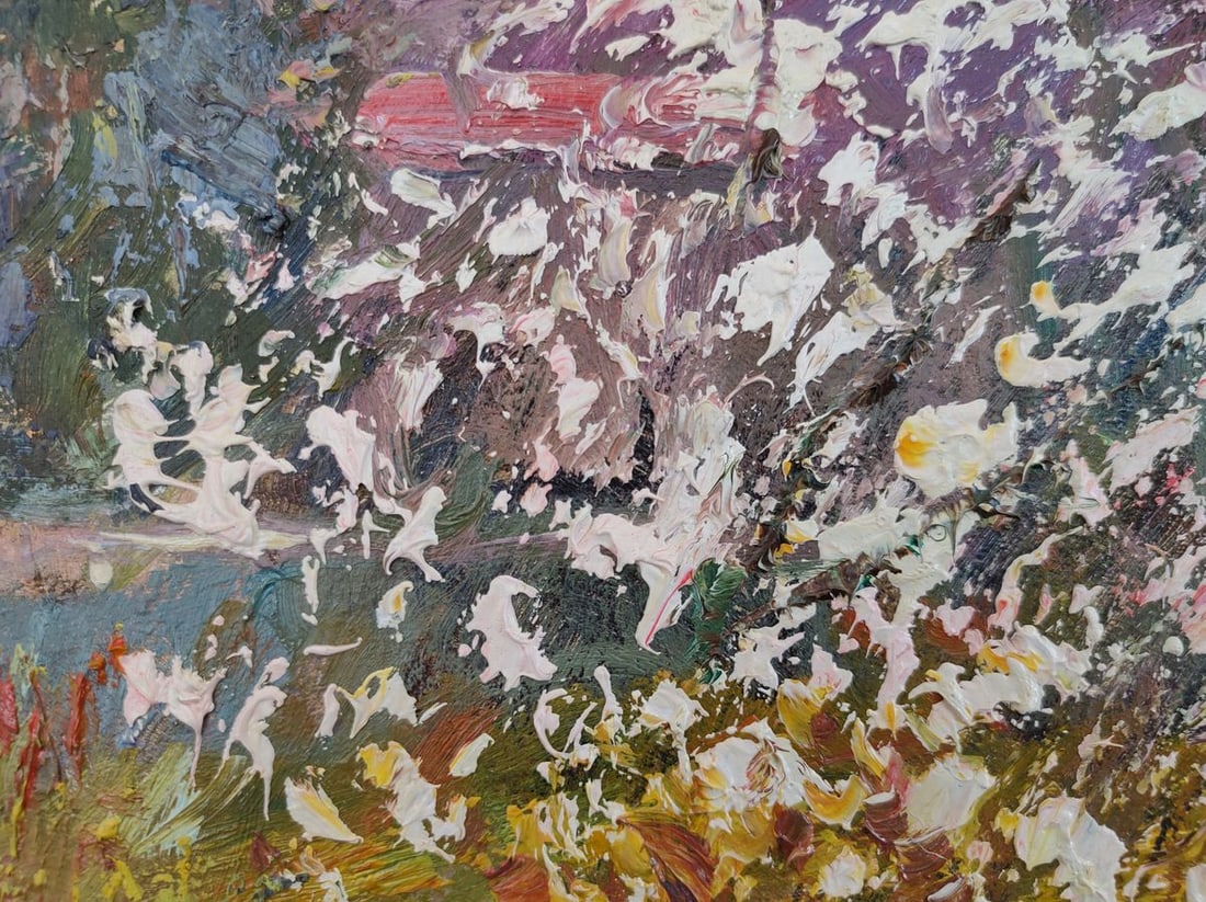 Oil painting April in the village Mishurovsky V. V. - 3