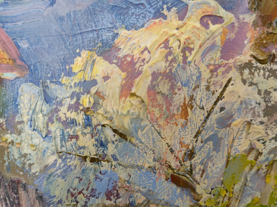 Oil painting April in the village Mishurovsky V. V. - 4