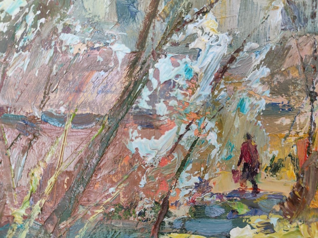 Oil painting April in the village Mishurovsky V. V. - 7