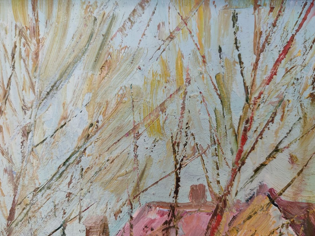 Oil painting April in the village Mishurovsky V. V. - 8