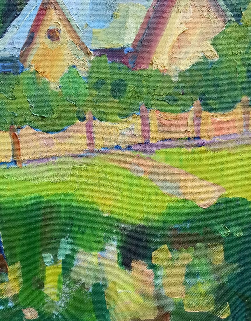 Oil painting Country houses Peter Tovpev - 8