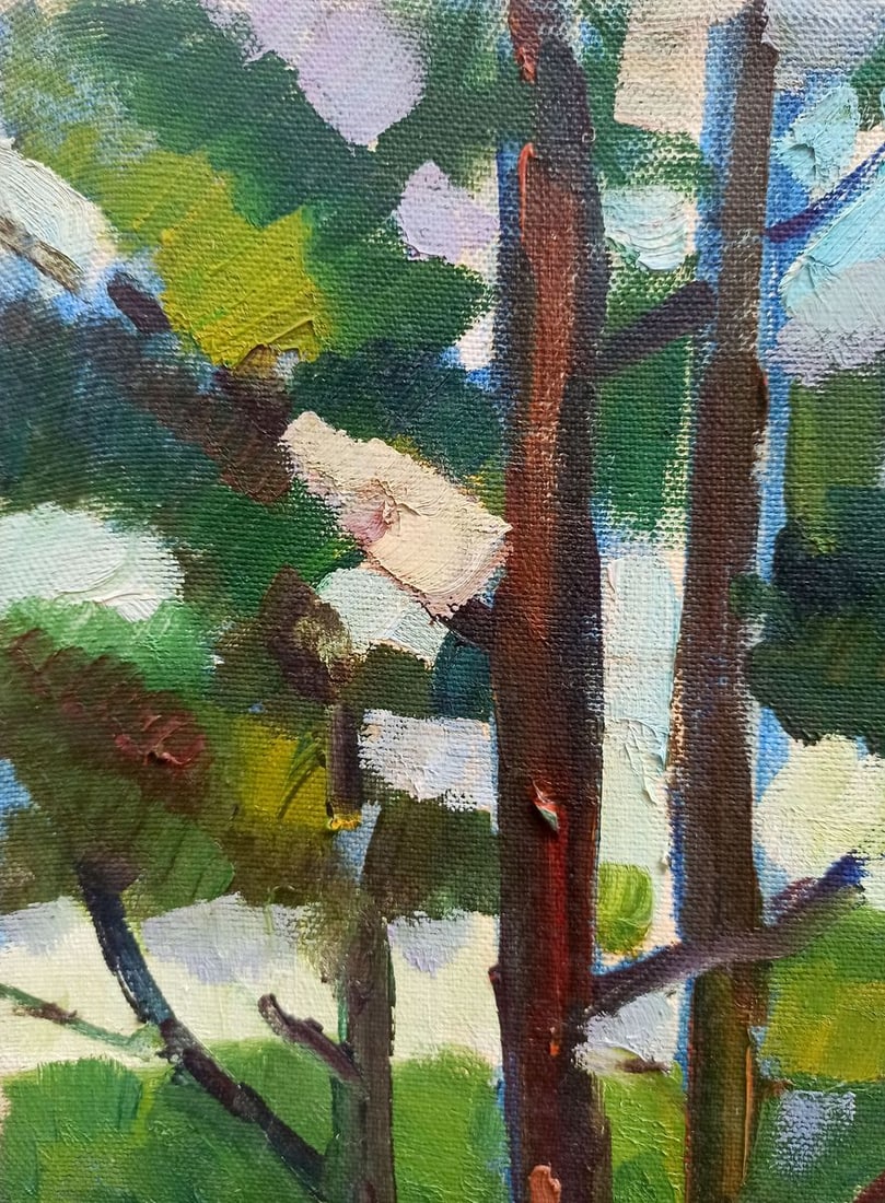 Oil painting Country houses Peter Tovpev - 2