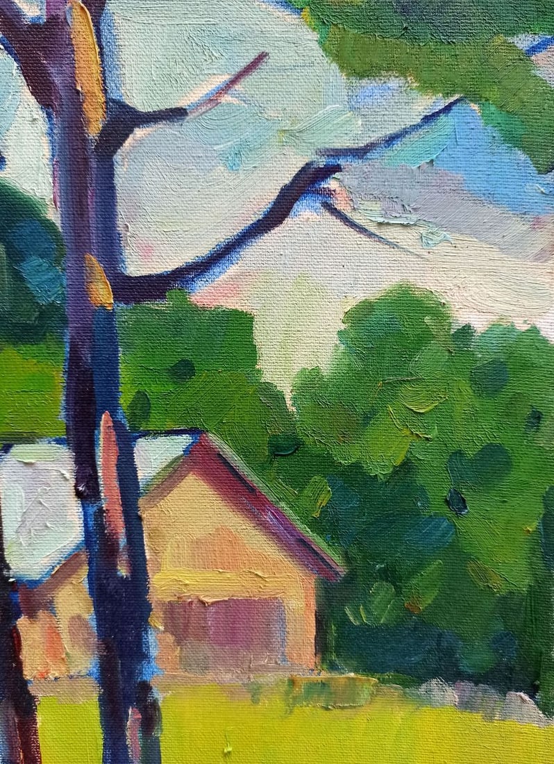 Oil painting Country houses Peter Tovpev - 6