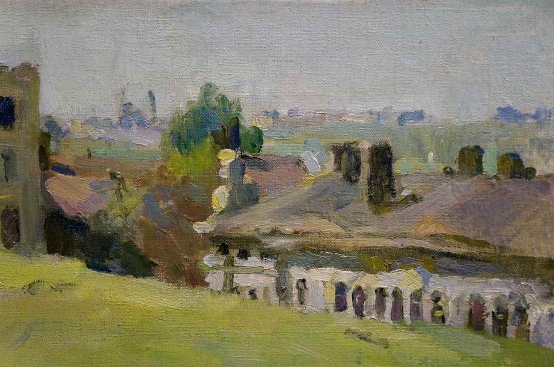 Oil painting View of the village Bozhi Mikhail Mikhailovich - 4