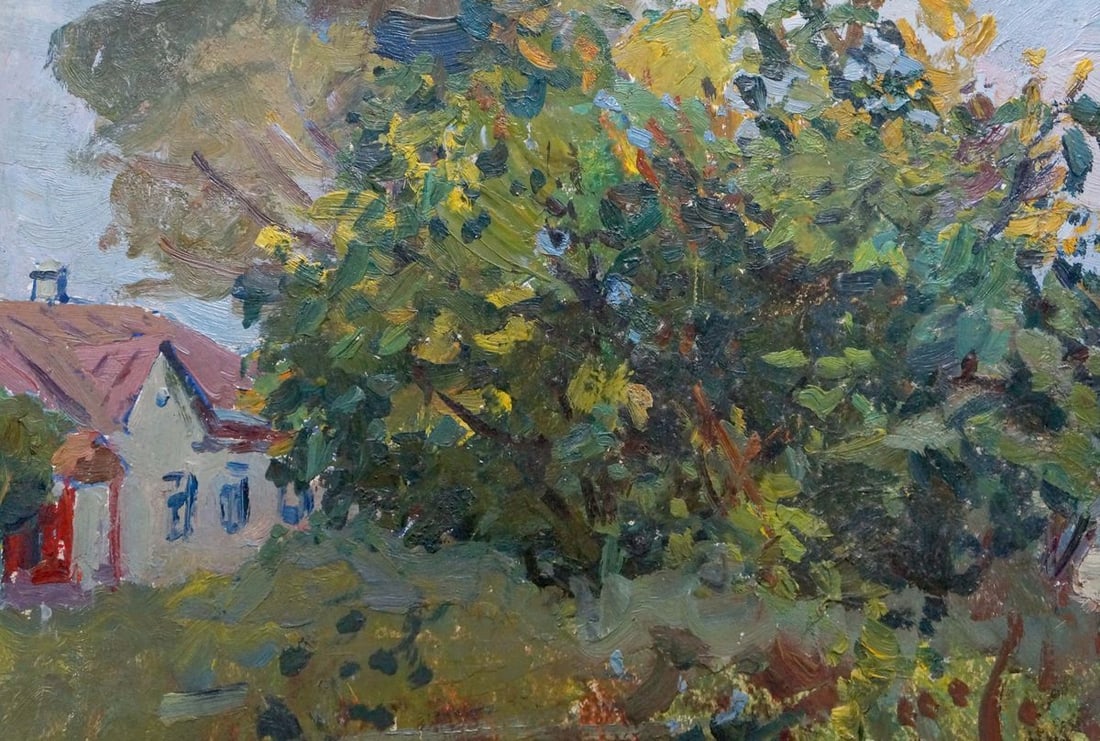 Oil painting House landscape Gantman Moses Faybovich - 6