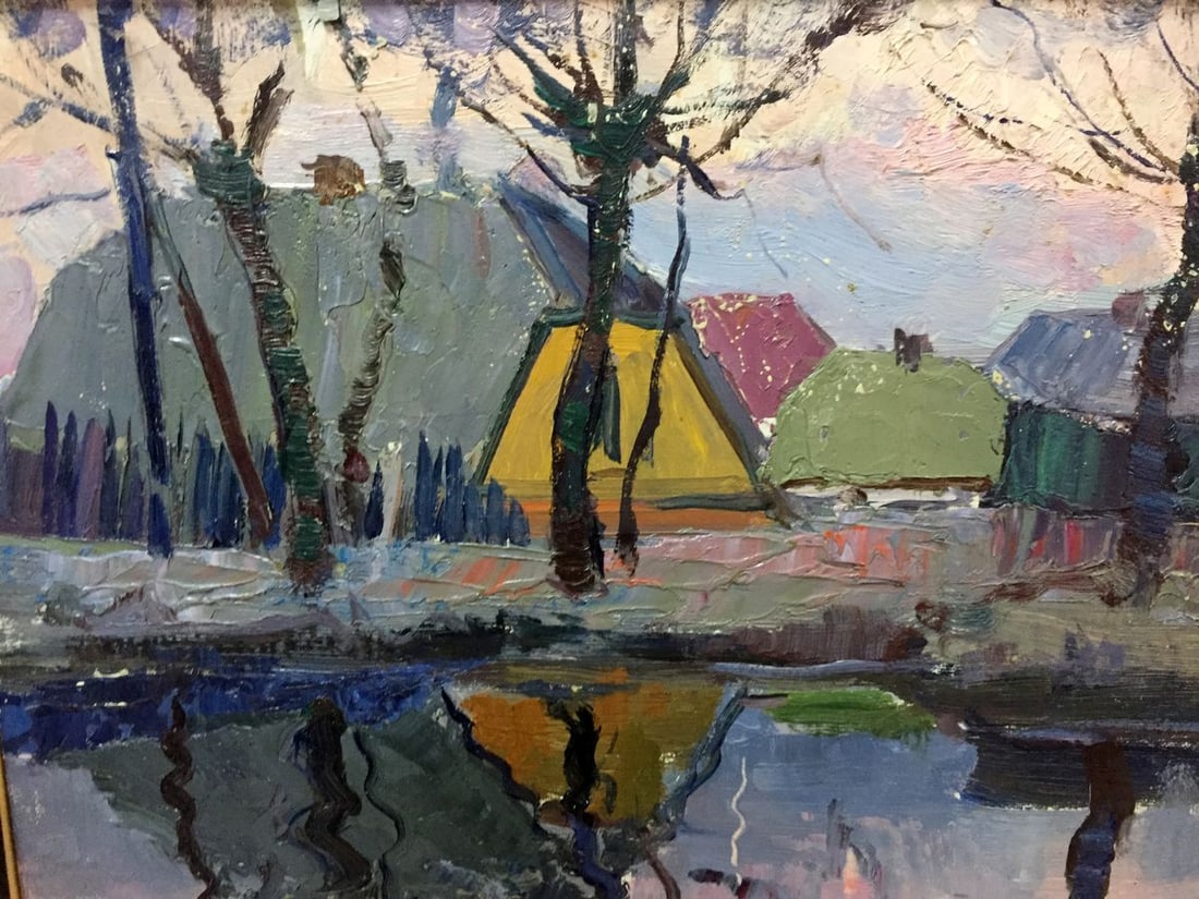 Double oil painting Houses original picture - 9