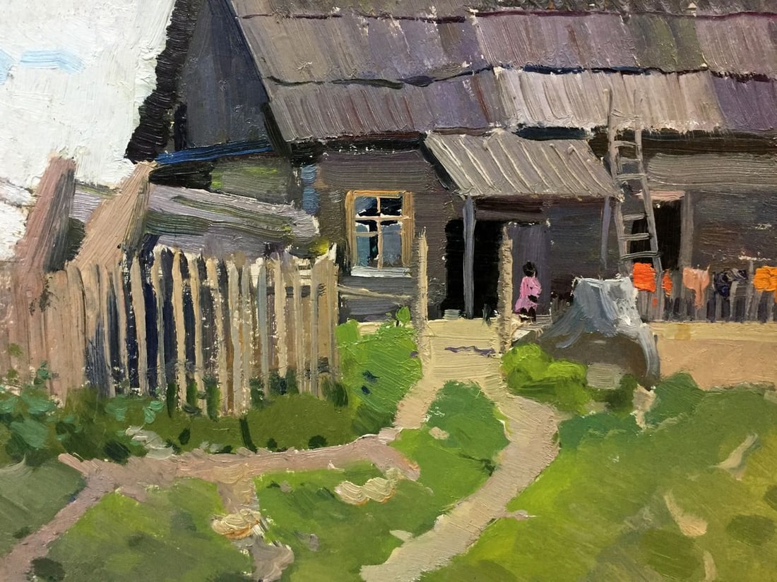 Double oil painting Houses original picture - 2