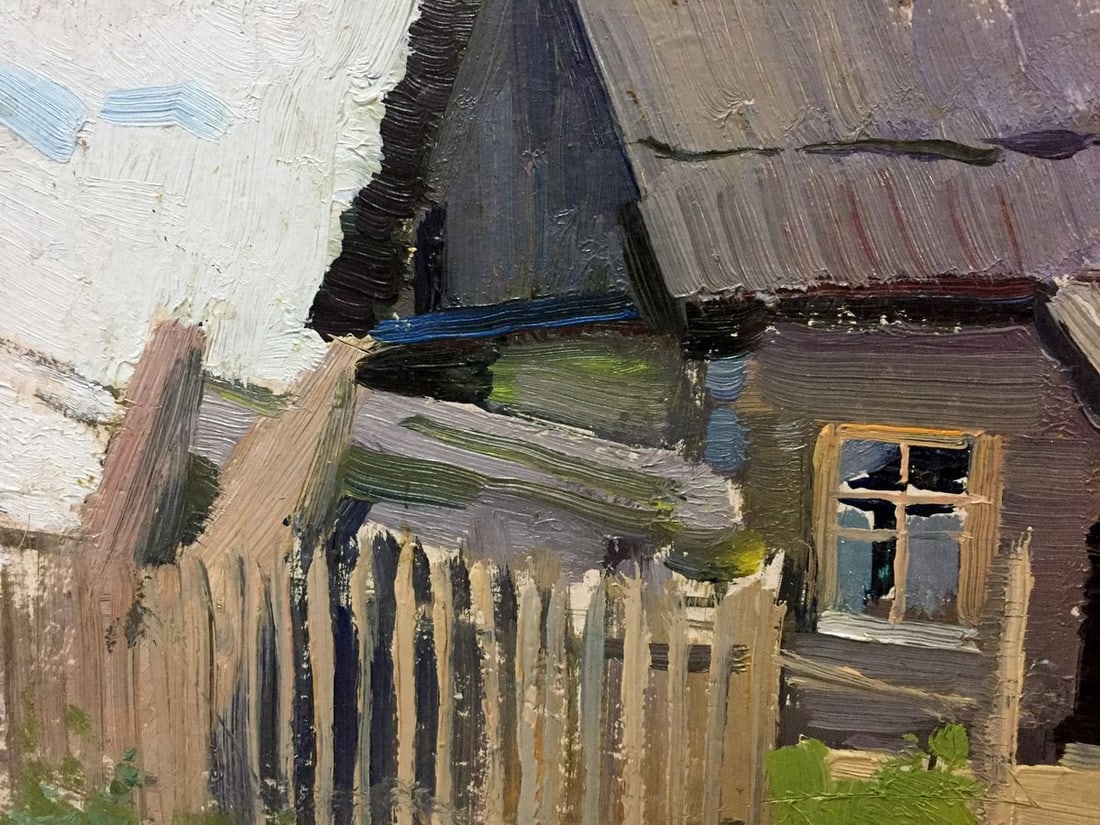 Double oil painting Houses original picture - 5
