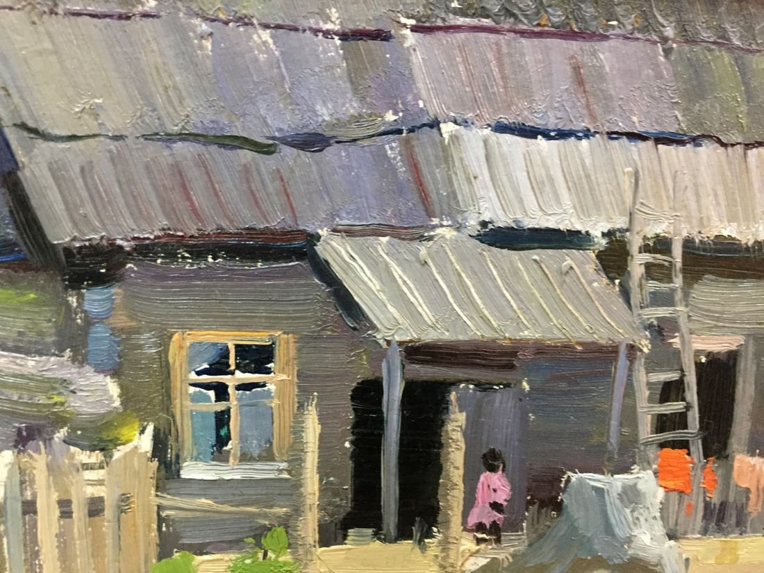 Double oil painting Houses original picture - 6