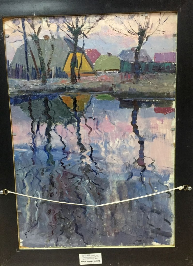 Double oil painting Houses original picture - 8