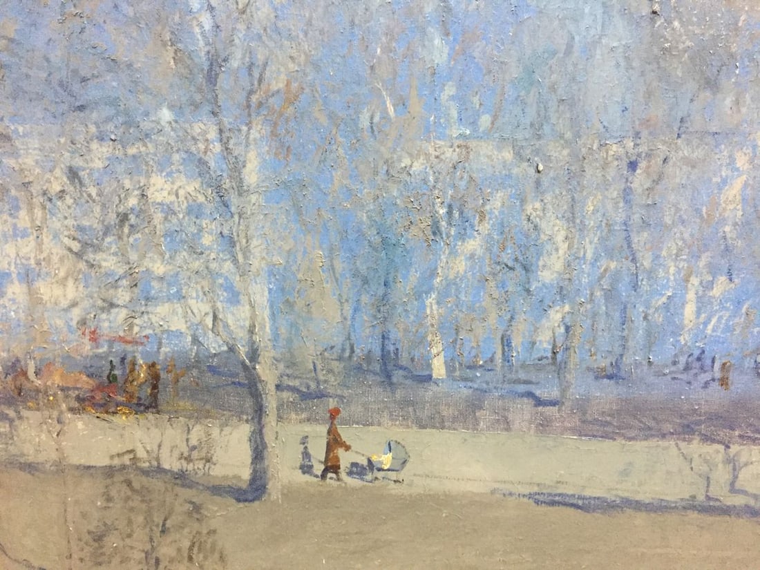 Oil painting Blue spring Alexey Fedorovich Vlasov - 2
