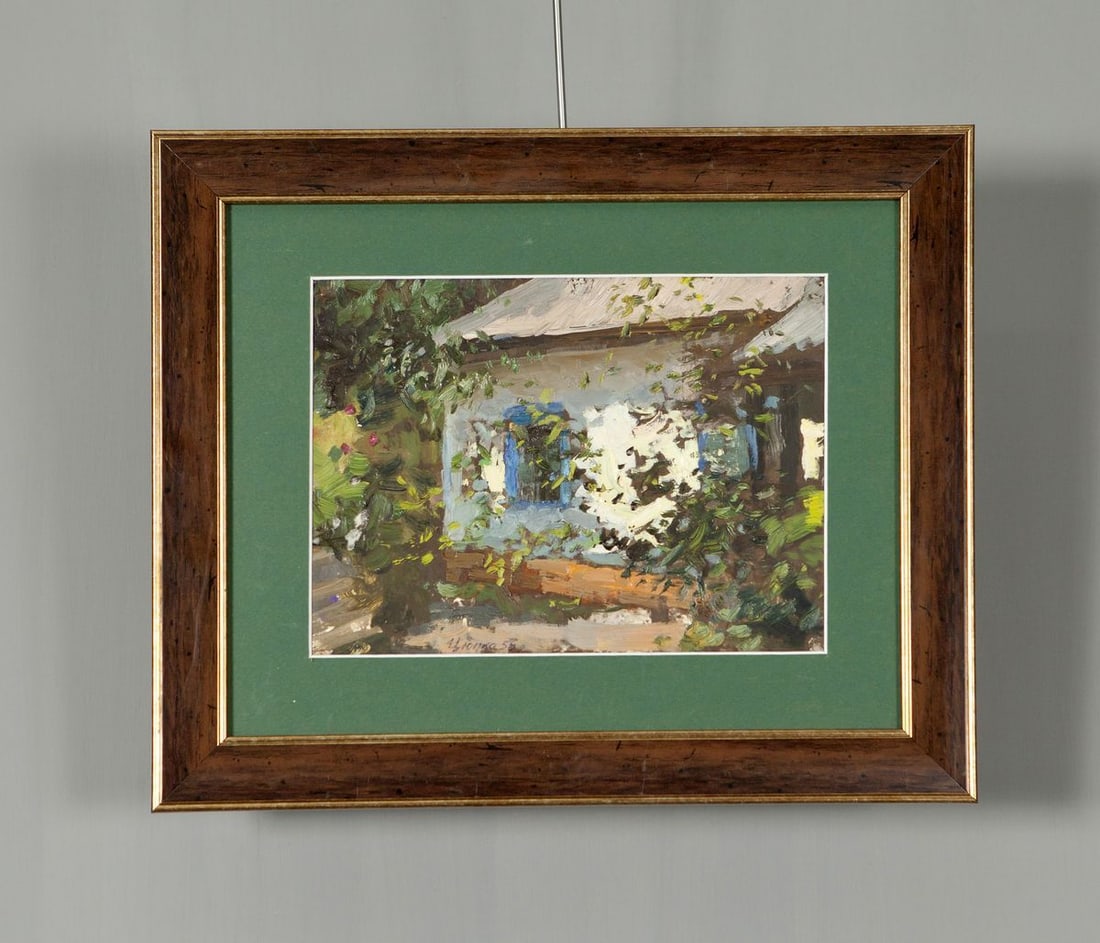 Oil Painting Lonely House Ivan Tsyupka / Rural Landscape: NoE 462 *** ABOUT THIS PAINTING *** * TITLE: "Lonely house" * ARTISTS: Ivan Kirillovich Tsyupka * SIZE: 25x32cm/'9,84x12,59 inches' * MEDIUM: oil, cardboard * HAND PAINTED: Original painting from our