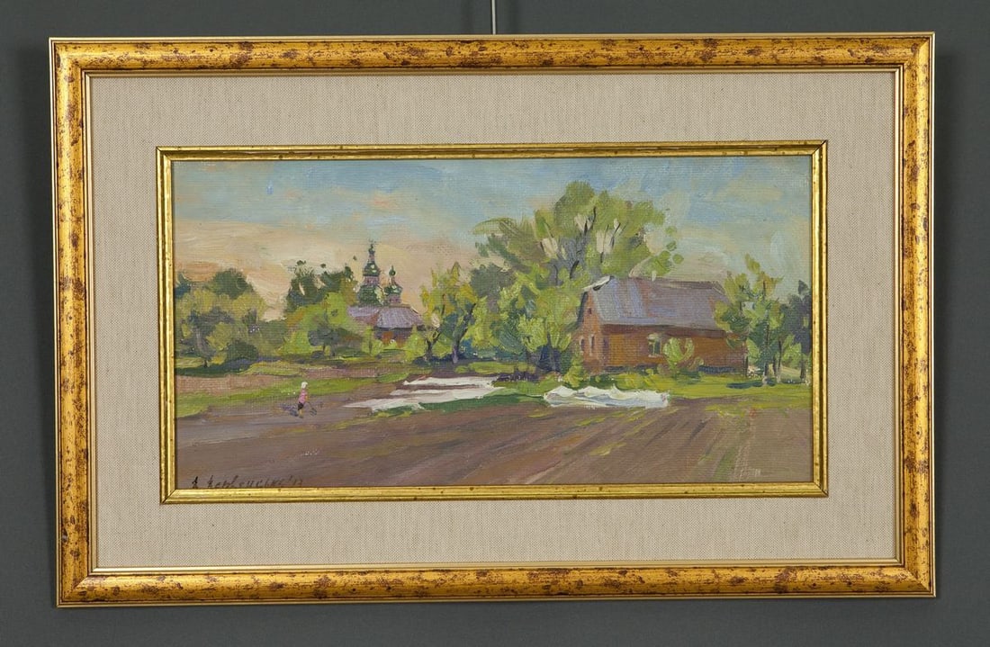 Oil painting Good morning A. Varvyanskaya: NoE 581 *** ABOUT THIS PAINTING *** * TITLE: "Good morning" * ARTISTS: A. Varvyanskaya * SIZE: 32x49 cm/'12.59x19.29 inches' * MEDIUM: oil, cardboard * HAND PAINTED: Original painting from our collect