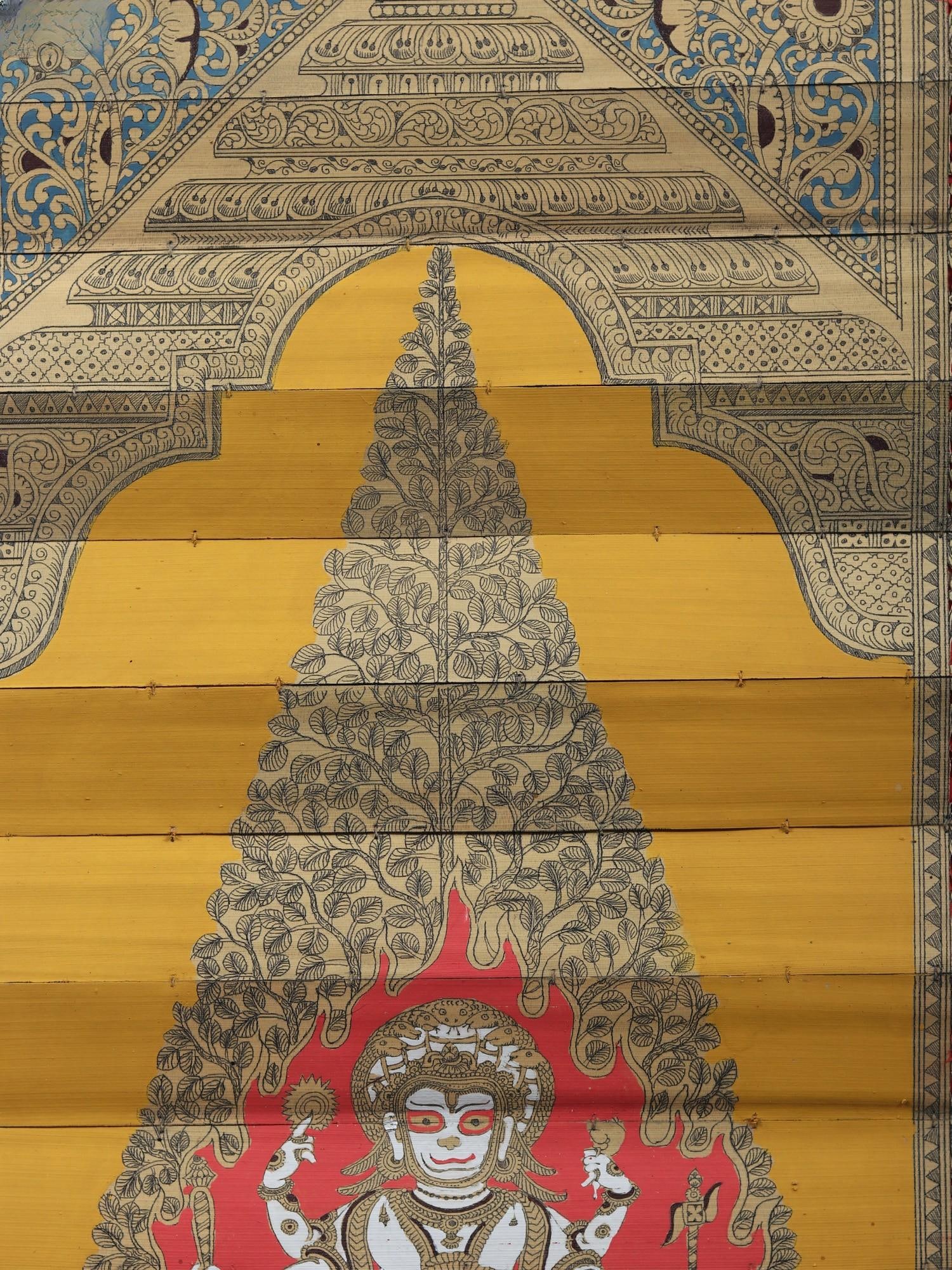 Bhagawan Jagannath Inside the Tree | Pattachitra Painting on Palm Leaf - 2