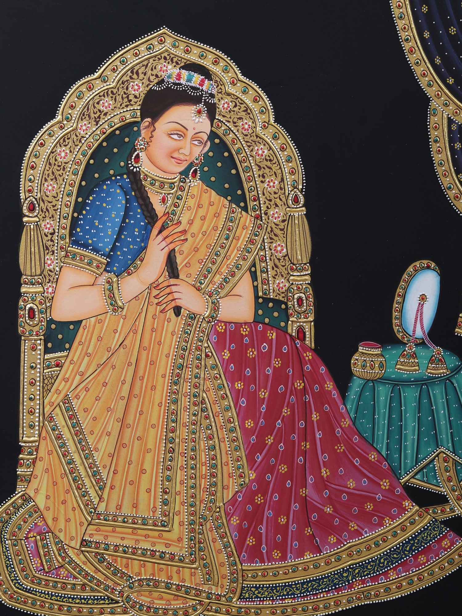Indian Royal Lady Making Her Choti - 2