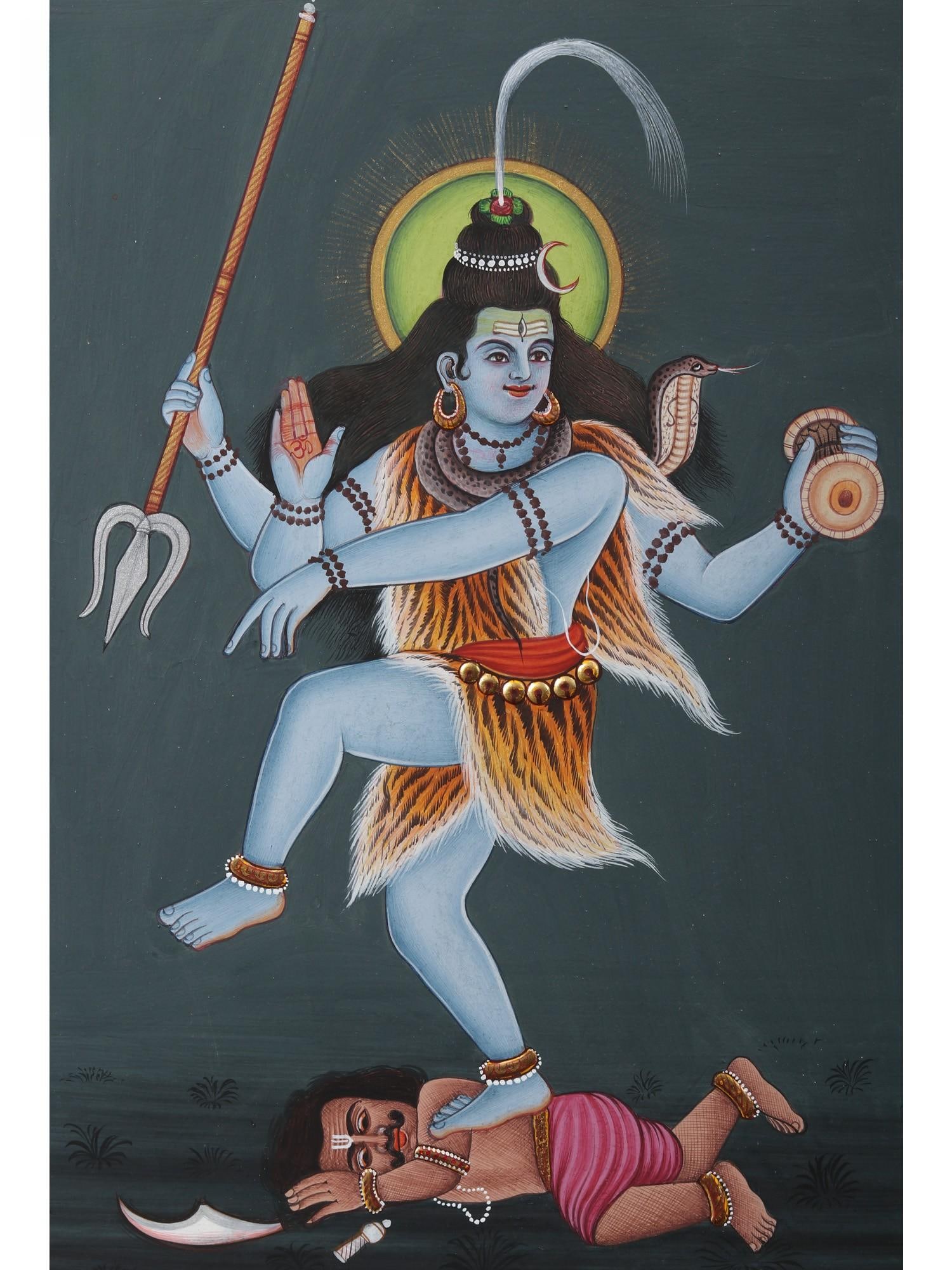 Dancing Shiva | Watercolor Painting - 2