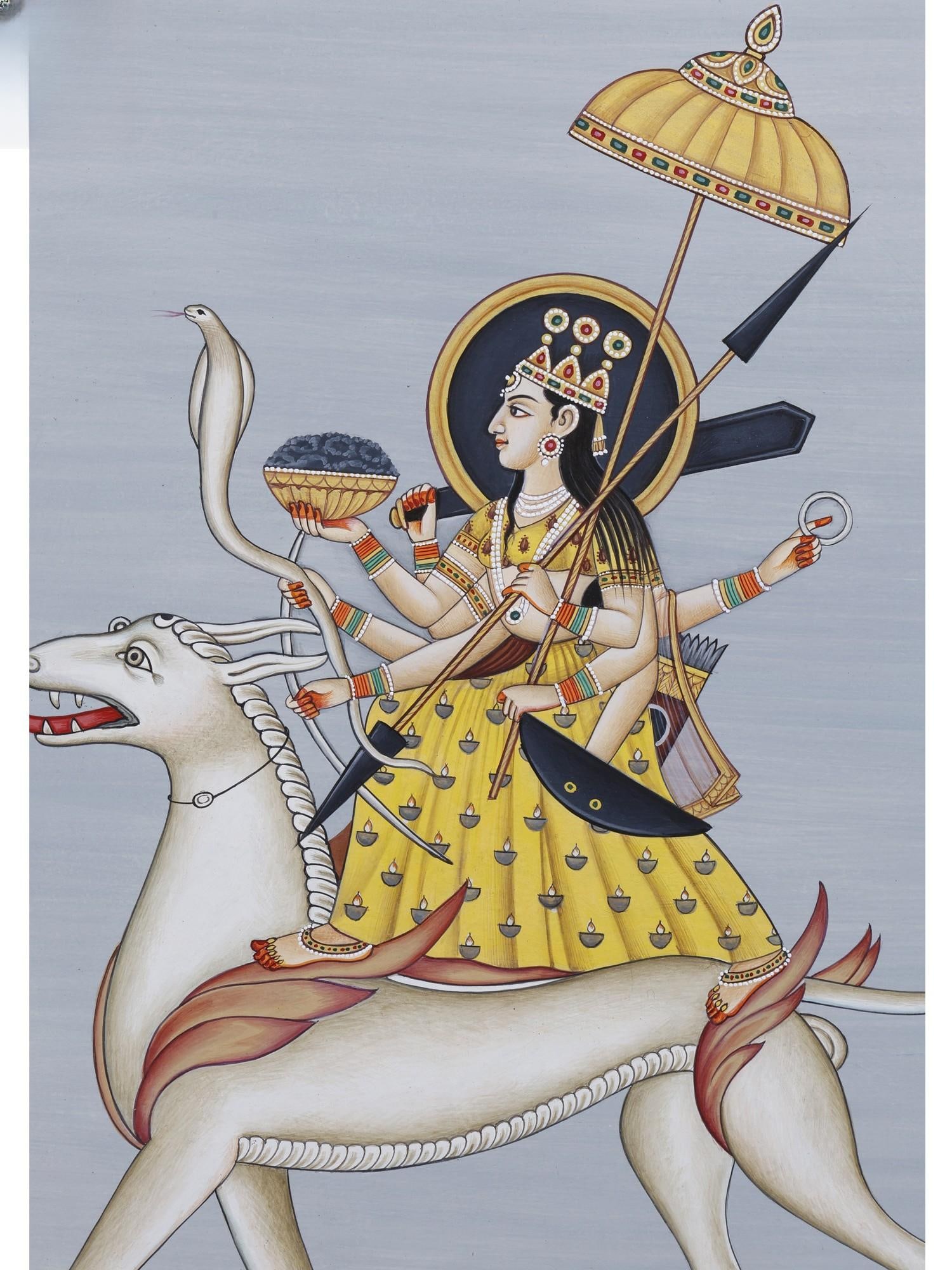 Goddess Durga | Watercolor on Paper - 2