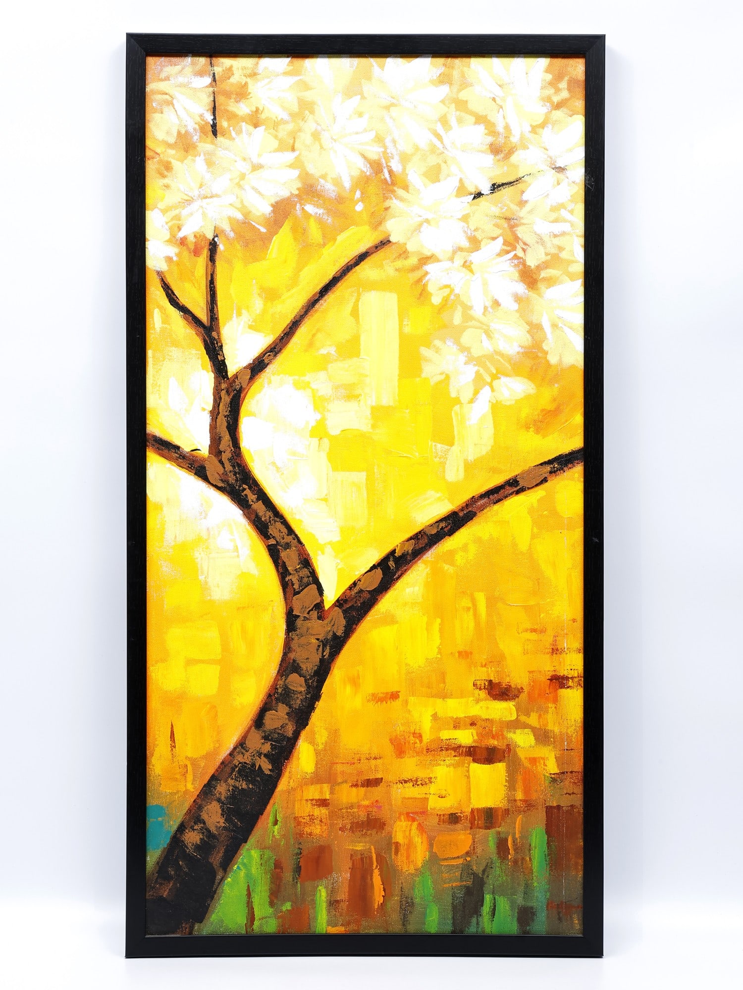 Beautiful Tree Wall Art | Set of Five Paintings | With Frame - 2