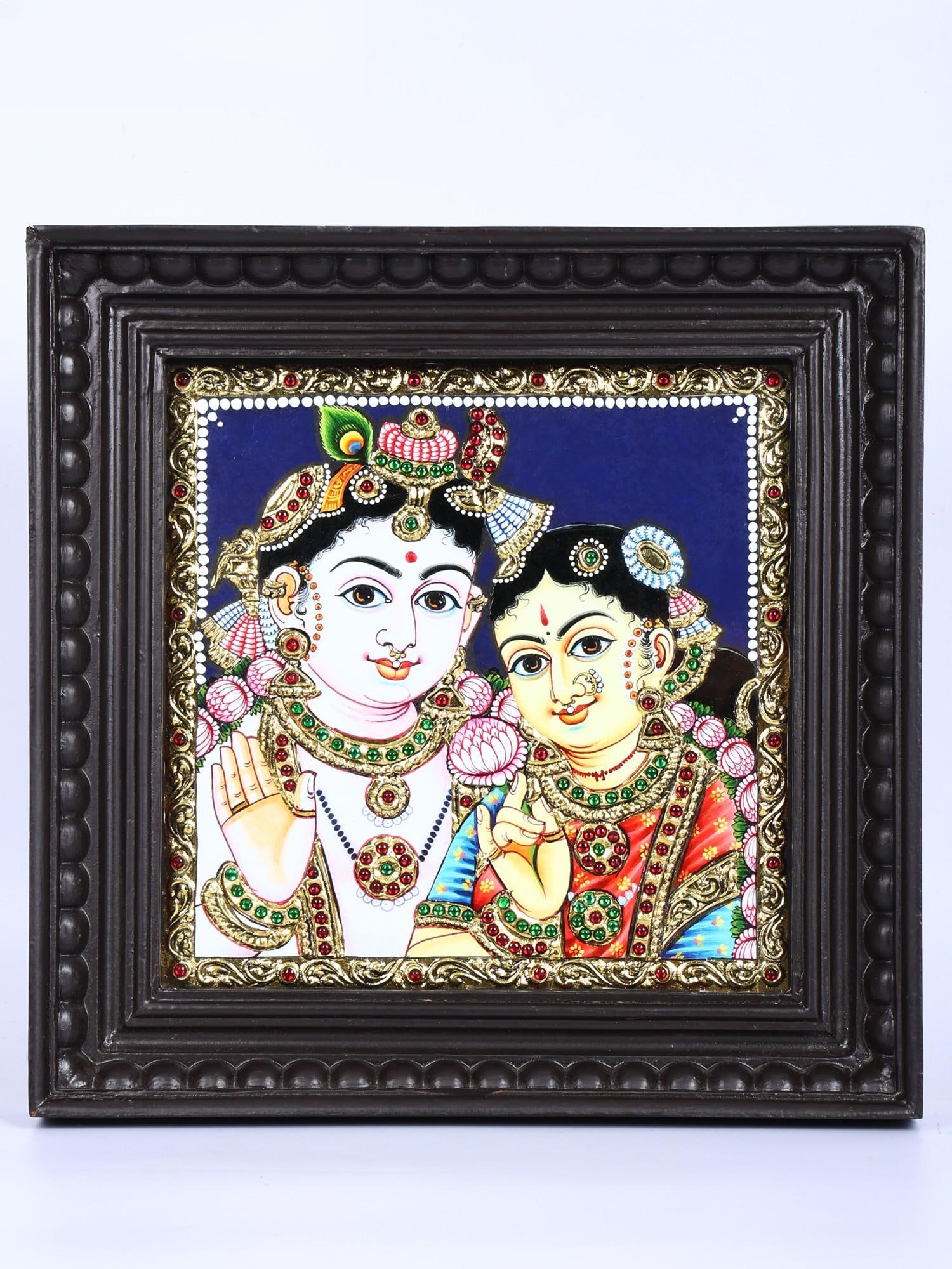 Radha Krishna | 24 Karat Gold Work | Framed Tanjore Painting (1 of 2)