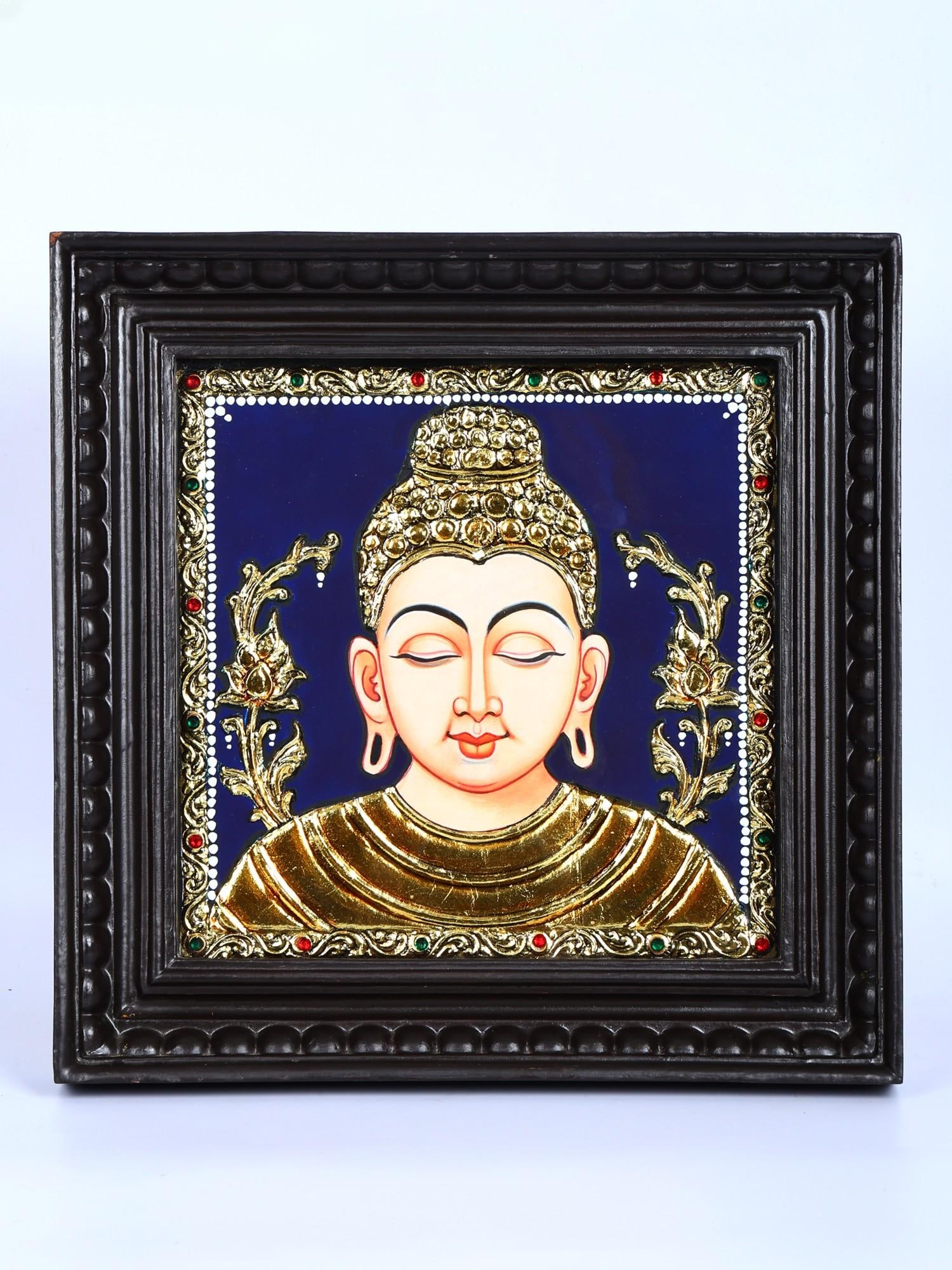 Guatam Buddha | 24 Karat Gold Work | Framed Tanjore Painting: Title: Guatam Buddha | 24 Karat Gold Work | Framed Tanjore Painting Description: Tanjore (Thanjavur) Painting Reserve: $160.00 Shipping: Domestic: Shipping rates are determined by destination Internat