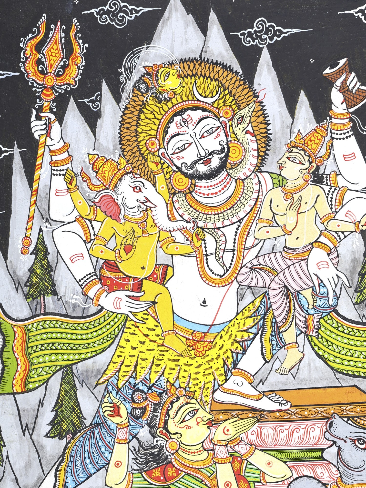 Shiva Parivar | Pattachitra Painting - 2