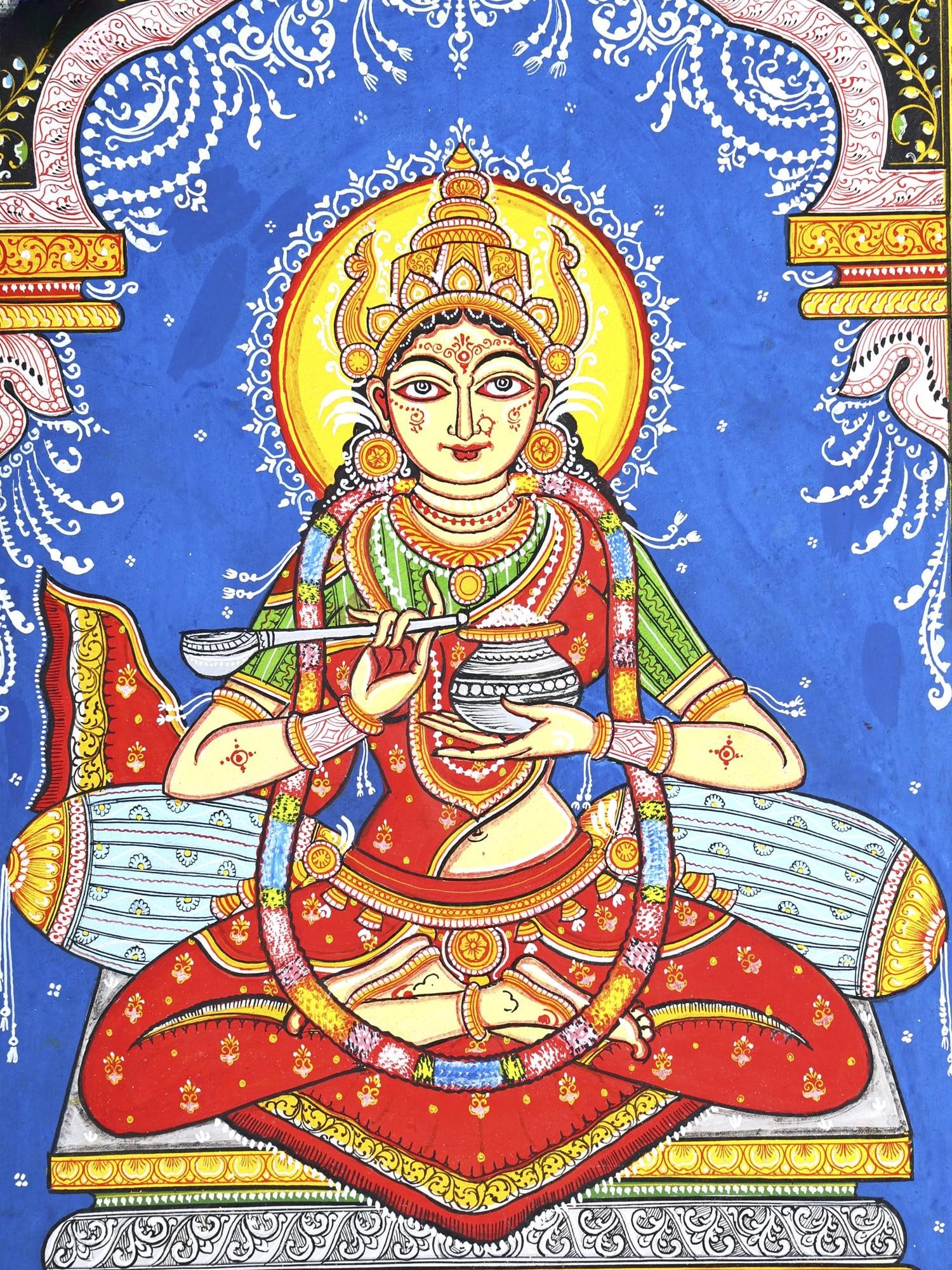 Goddess Annapurna | Pattachitra Painting - 2