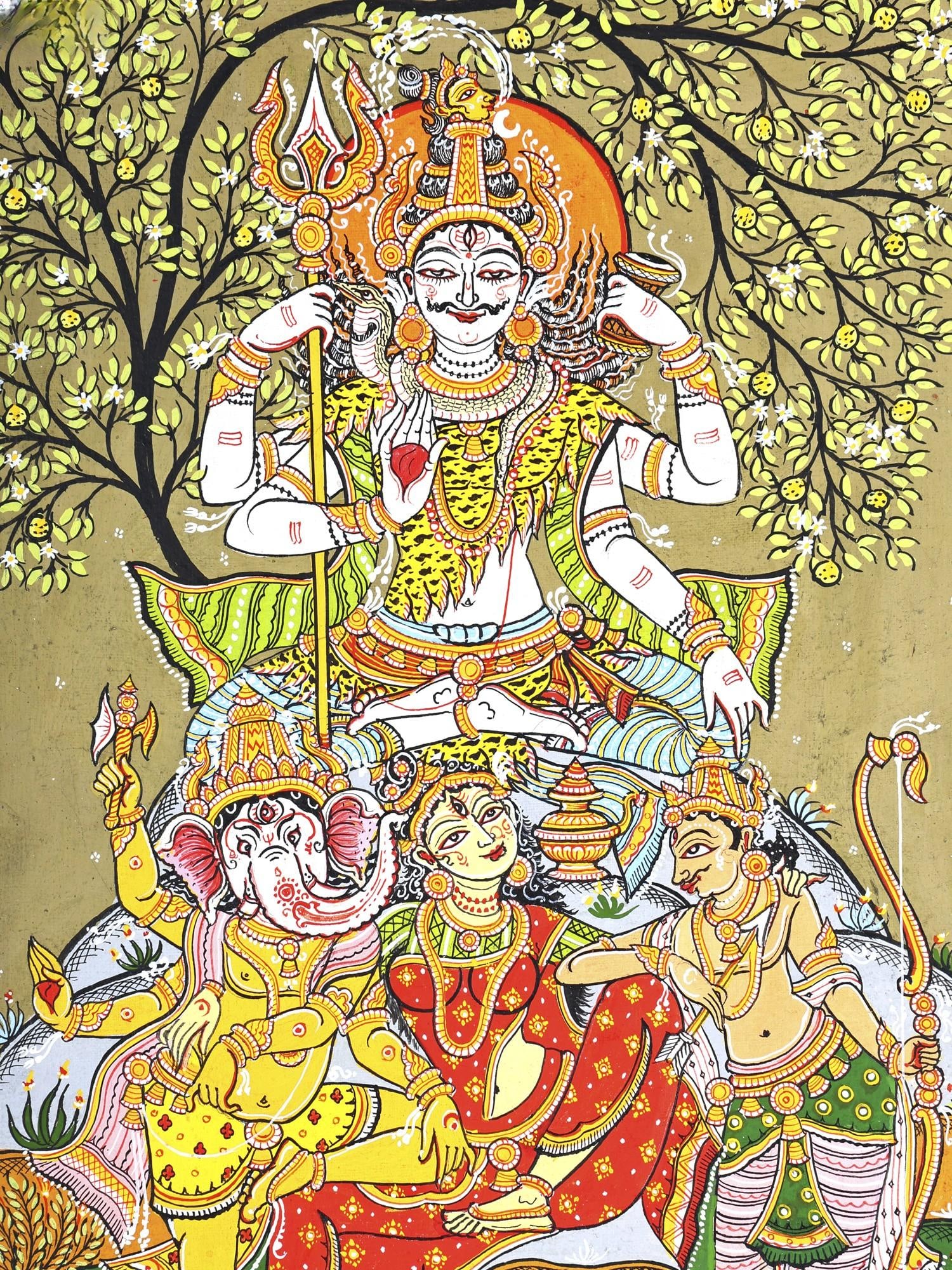 Shiva Parivar | Pattachitra Painting - 2