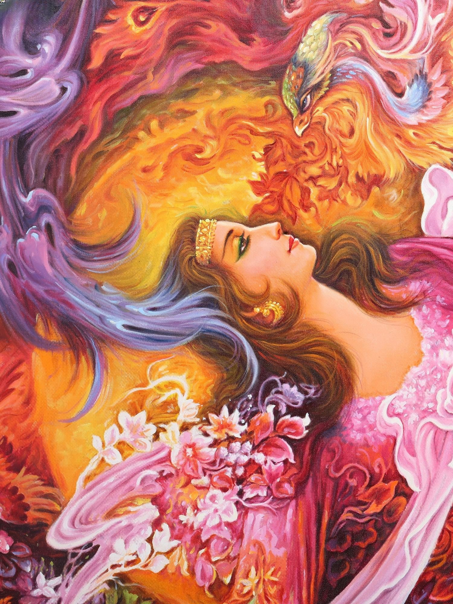 Ethereal Beauty | Large Size Persian Art Painting - 2
