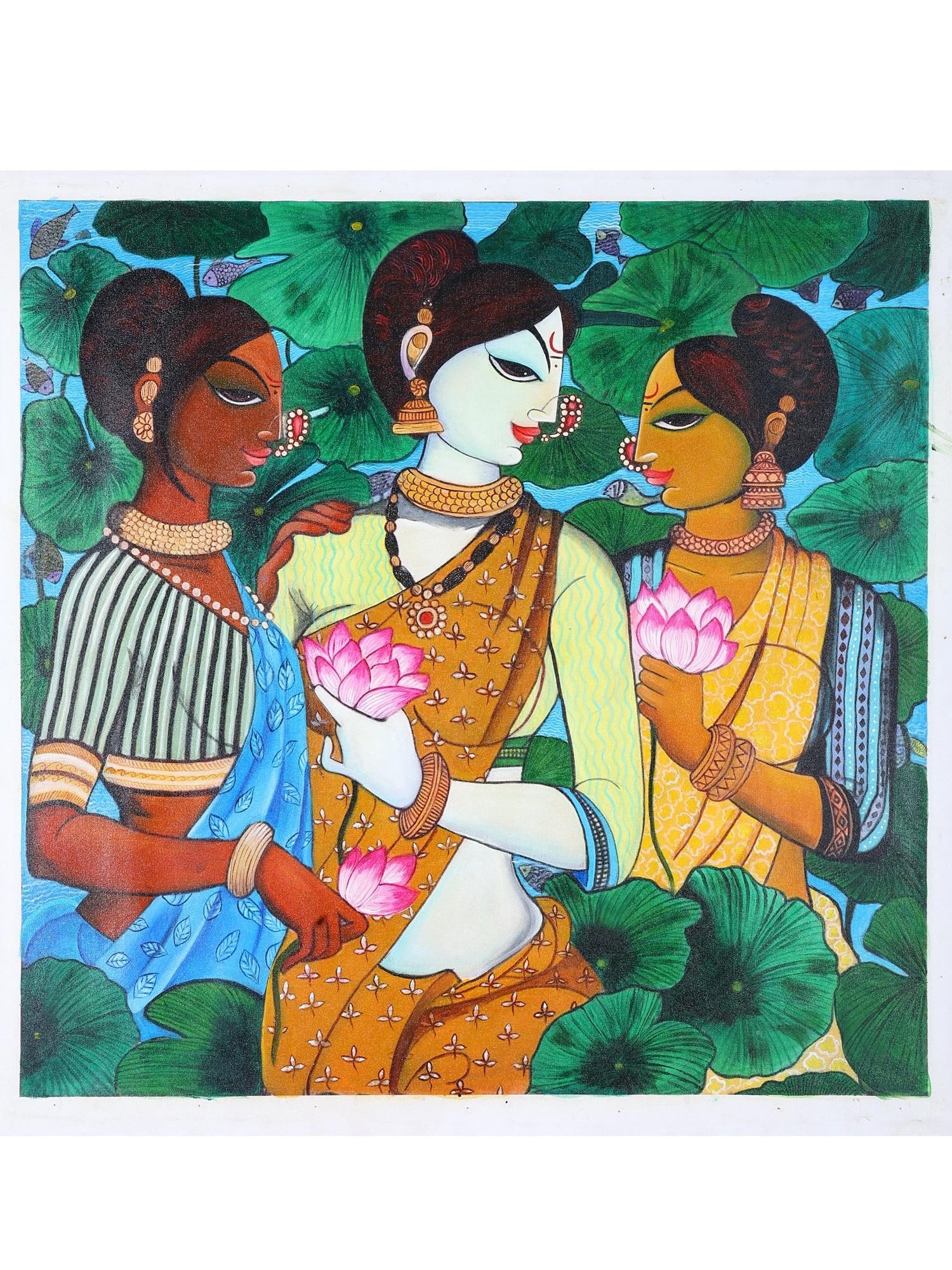 The Graceful Trinity | Acrylic on Canvas